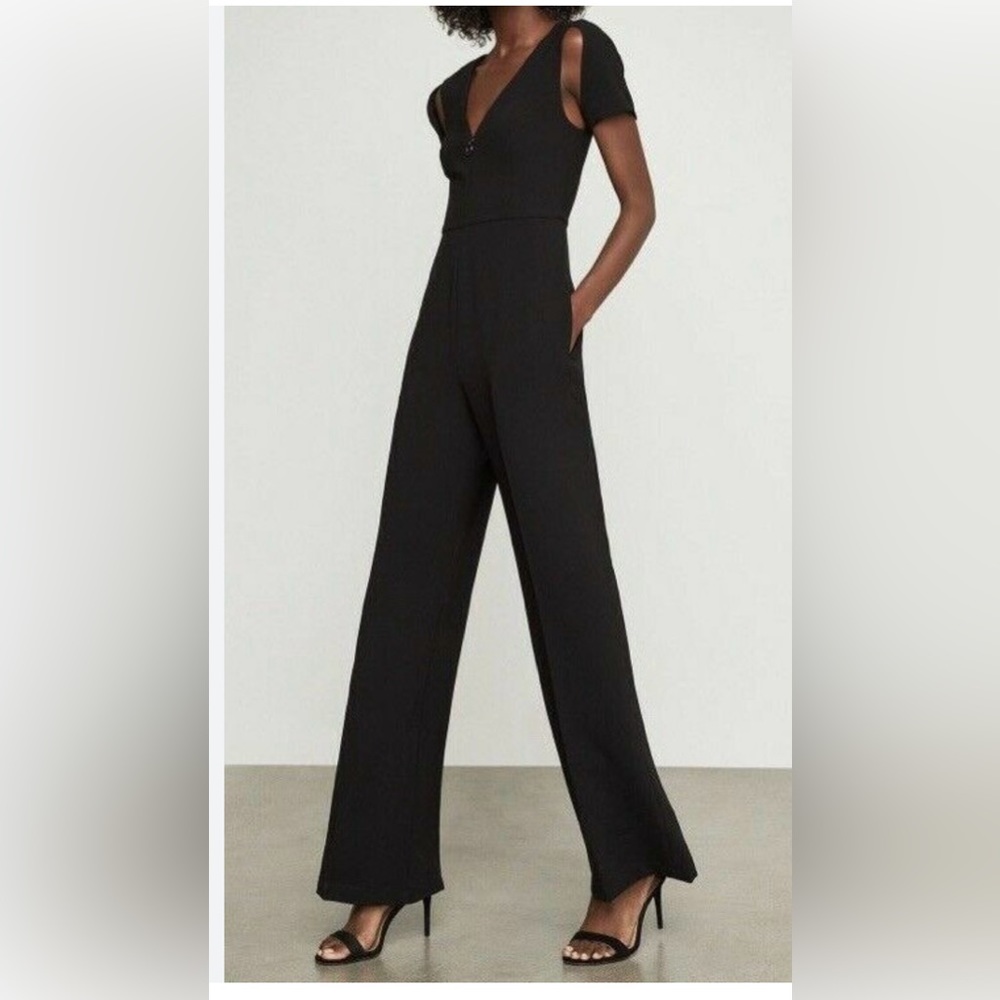 NWT, BCBG Johnny Cut Out Jumpsuit, Black, size S